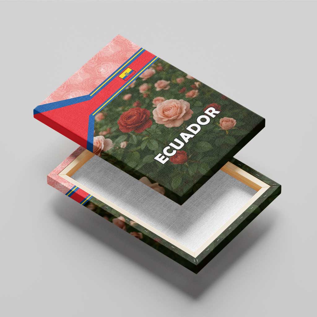 Ecuador Canvas Wall Art with Rose Garden and Floral Texture Design - Wonder Print Shop