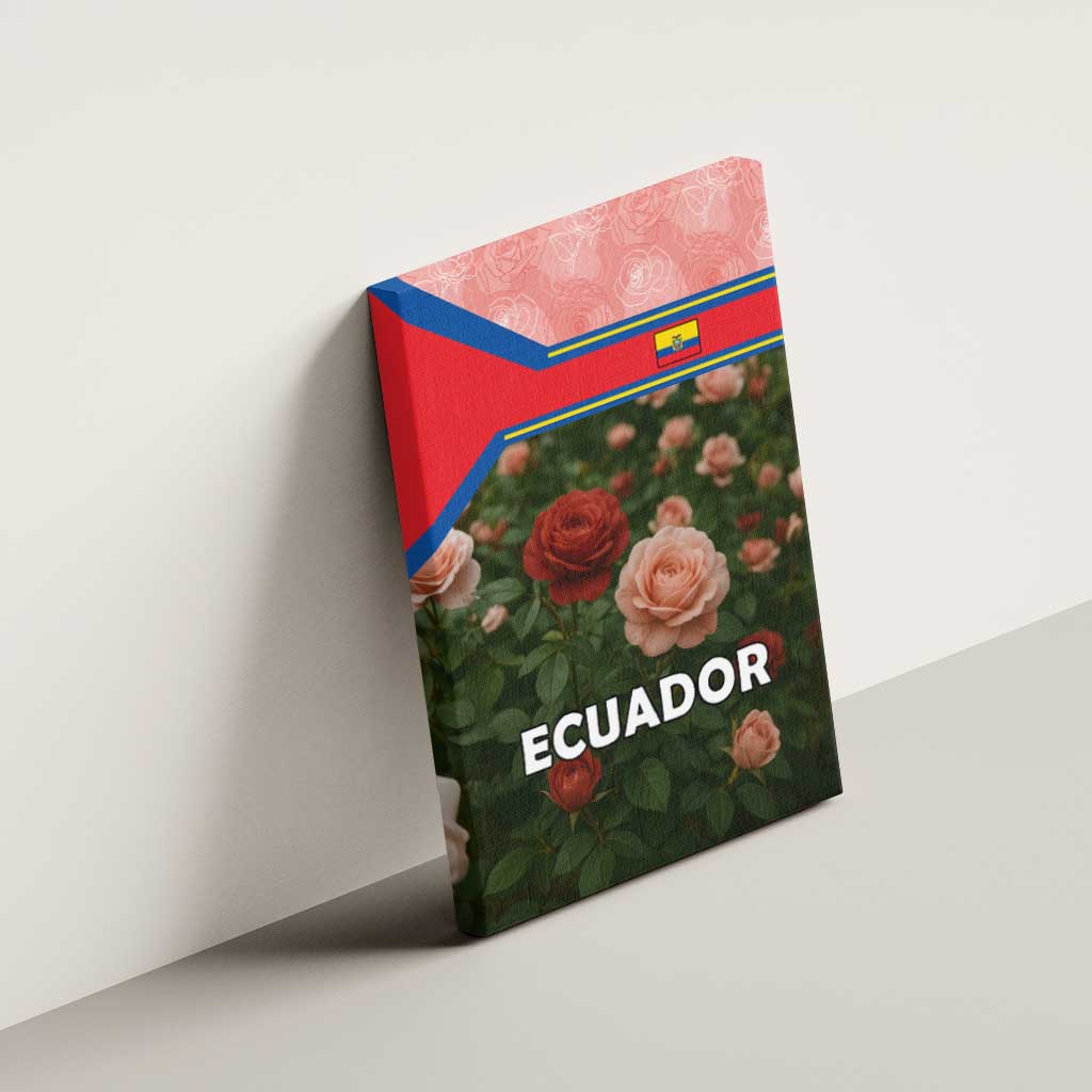 Ecuador Canvas Wall Art with Rose Garden and Floral Texture Design - Wonder Print Shop