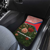Ecuador Car Mats with Rose Garden and Floral Texture Design - Wonder Print Shop