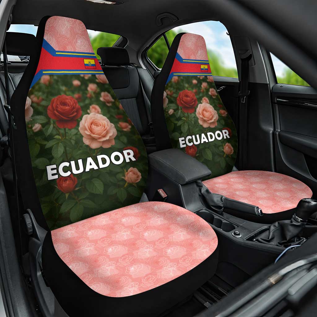Ecuador Car Seat Cover with Rose Garden and Floral Texture Design - Wonder Print Shop
