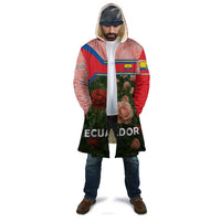 Ecuador Cloak with Rose Garden and Floral Texture Design - Wonder Print Shop