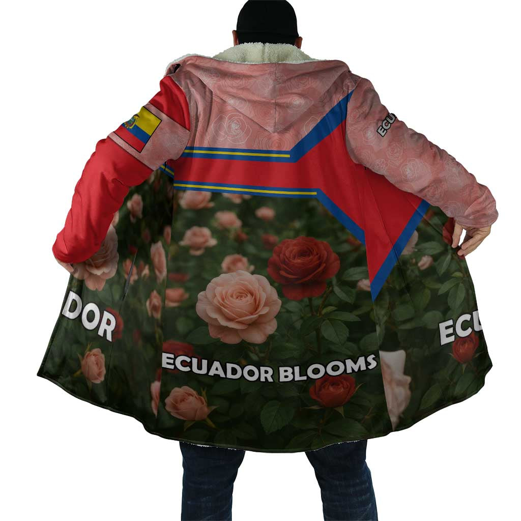 Ecuador Cloak with Rose Garden and Floral Texture Design - Wonder Print Shop