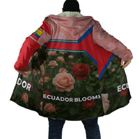Ecuador Cloak with Rose Garden and Floral Texture Design - Wonder Print Shop