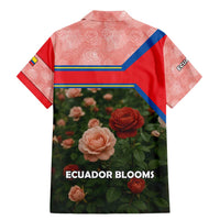 Ecuador Family Matching Mermaid Dress and Hawaiian Shirt with Rose Garden and Floral Texture Design - Wonder Print Shop