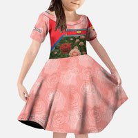 Ecuador Family Matching Off The Shoulder Long Sleeve Dress and Hawaiian Shirt with Rose Garden and Floral Texture Design - Wonder Print Shop