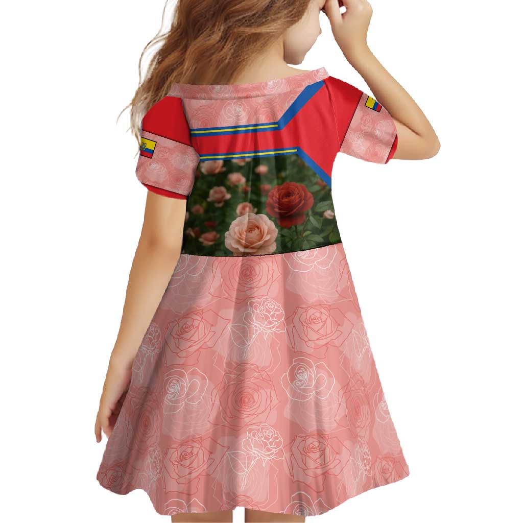 Ecuador Family Matching Off Shoulder Maxi Dress and Hawaiian Shirt with Rose Garden and Floral Texture Design - Wonder Print Shop