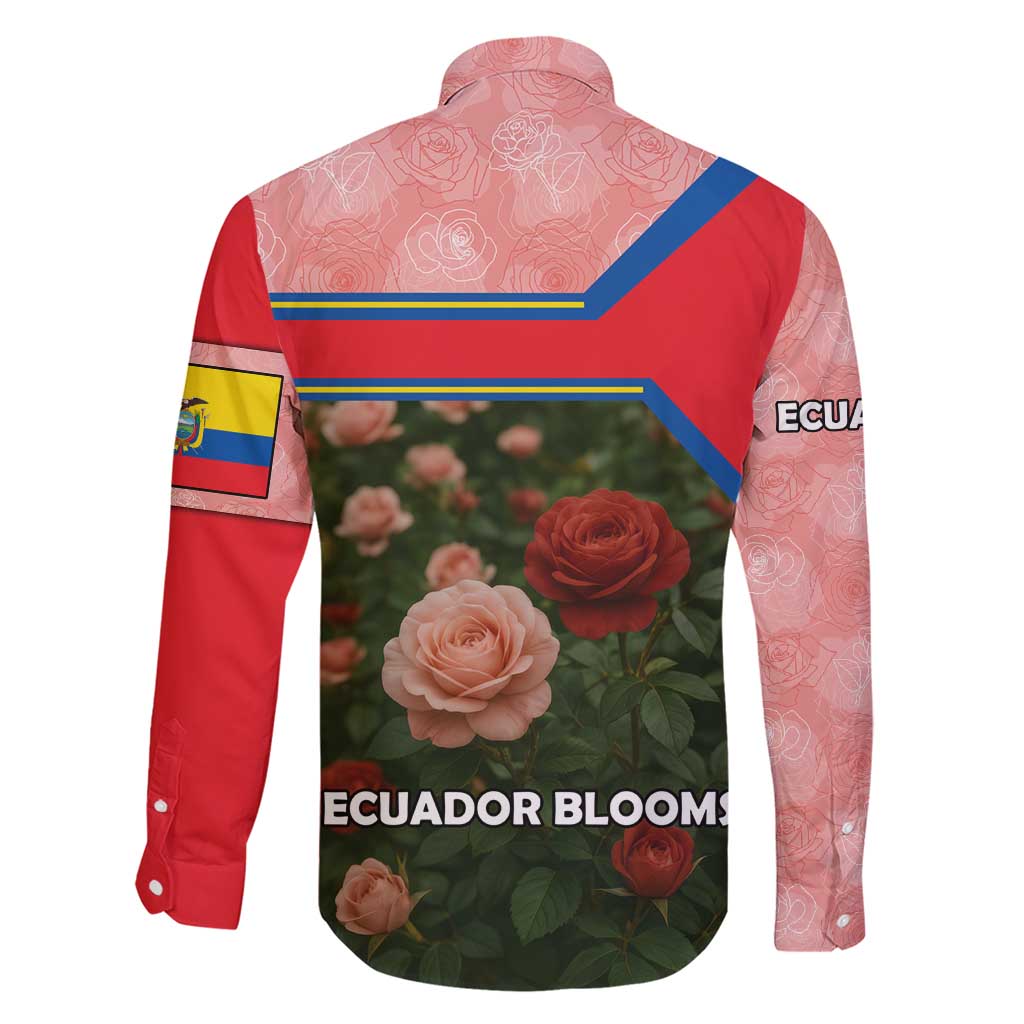 Ecuador Family Matching Short Sleeve Bodycon Dress and Hawaiian Shirt with Rose Garden and Floral Texture Design - Wonder Print Shop