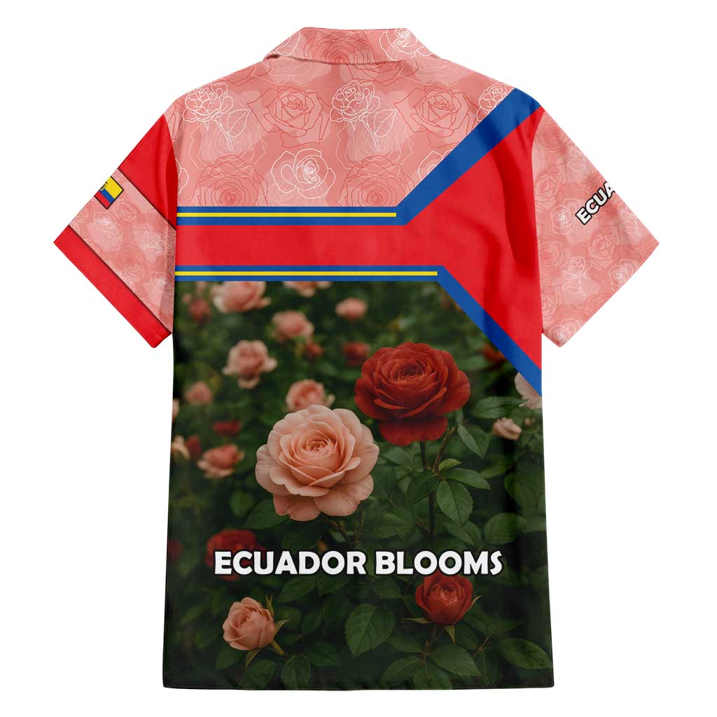 Ecuador Family Matching Summer Maxi Dress and Hawaiian Shirt with Rose Garden and Floral Texture Design - Wonder Print Shop
