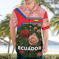 Ecuador Hawaiian Shirt with Rose Garden and Floral Texture Design - Wonder Print Shop