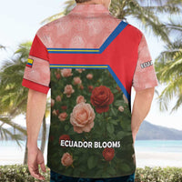 Ecuador Hawaiian Shirt with Rose Garden and Floral Texture Design - Wonder Print Shop