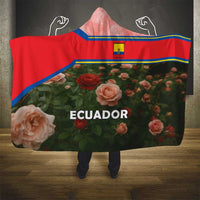 Ecuador Hooded Blanket with Rose Garden and Floral Texture Design - Wonder Print Shop