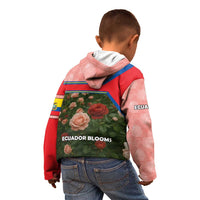 Ecuador Kid Hoodie with Rose Garden and Floral Texture Design - Wonder Print Shop