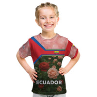 Ecuador Kid T Shirt with Rose Garden and Floral Texture Design - Wonder Print Shop