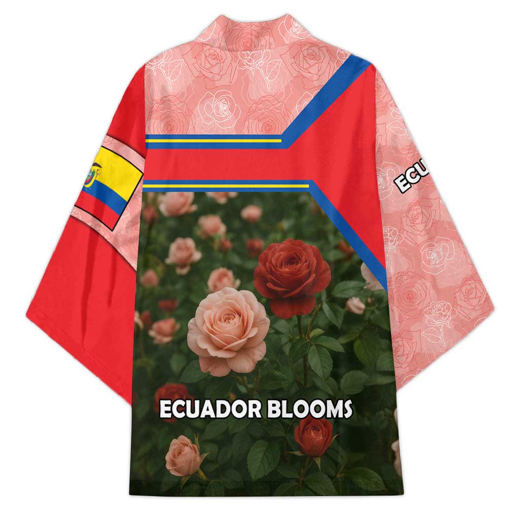Ecuador Kimono with Rose Garden and Floral Texture Design - Wonder Print Shop