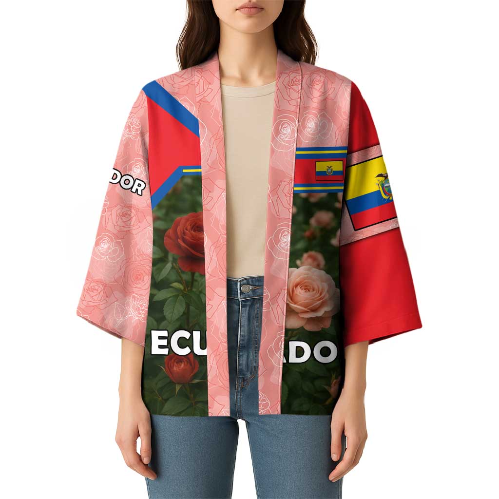 Ecuador Kimono with Rose Garden and Floral Texture Design - Wonder Print Shop