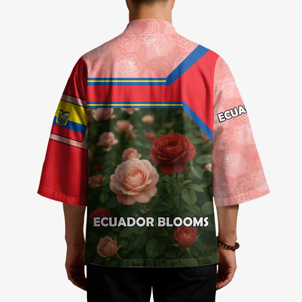 Ecuador Kimono with Rose Garden and Floral Texture Design - Wonder Print Shop