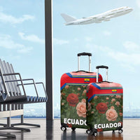 Ecuador Luggage Cover with Rose Garden and Floral Texture Design - Wonder Print Shop