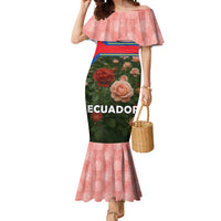 Ecuador Mermaid Dress with Rose Garden and Floral Texture Design - Wonder Print Shop