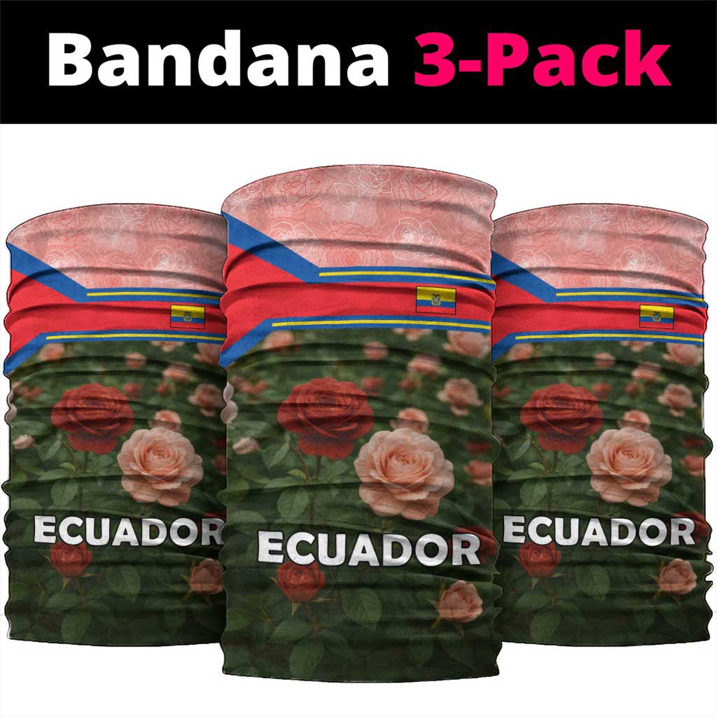 Ecuador Neck Gaiter with Rose Garden and Floral Texture Design TS04
