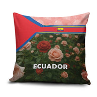 Ecuador Pillow Cover with Rose Garden and Floral Texture Design - Wonder Print Shop