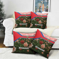 Ecuador Pillow Cover with Rose Garden and Floral Texture Design - Wonder Print Shop