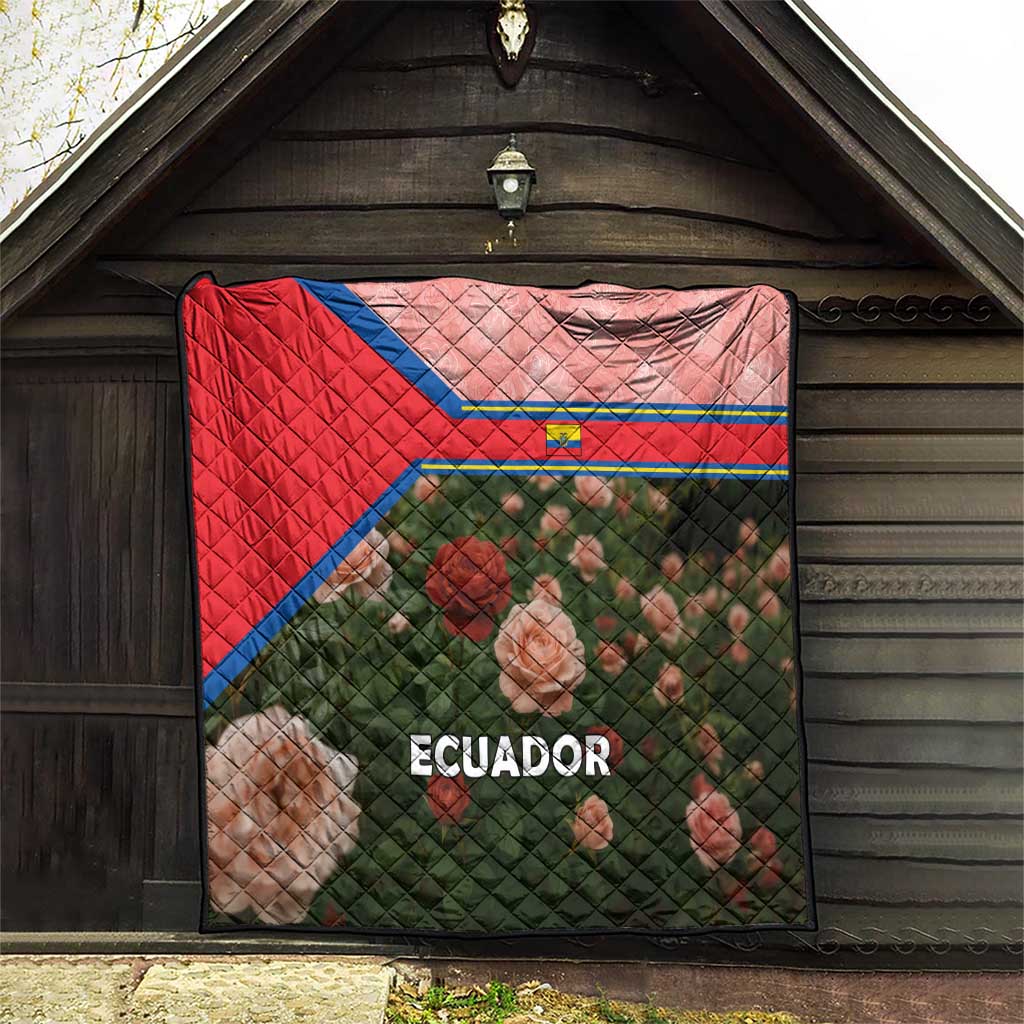 Ecuador Quilt with Rose Garden and Floral Texture Design - Wonder Print Shop