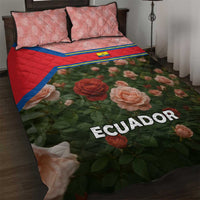 Ecuador Quilt Bed Set with Rose Garden and Floral Texture Design - Wonder Print Shop