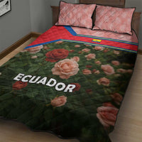 Ecuador Quilt Bed Set with Rose Garden and Floral Texture Design - Wonder Print Shop