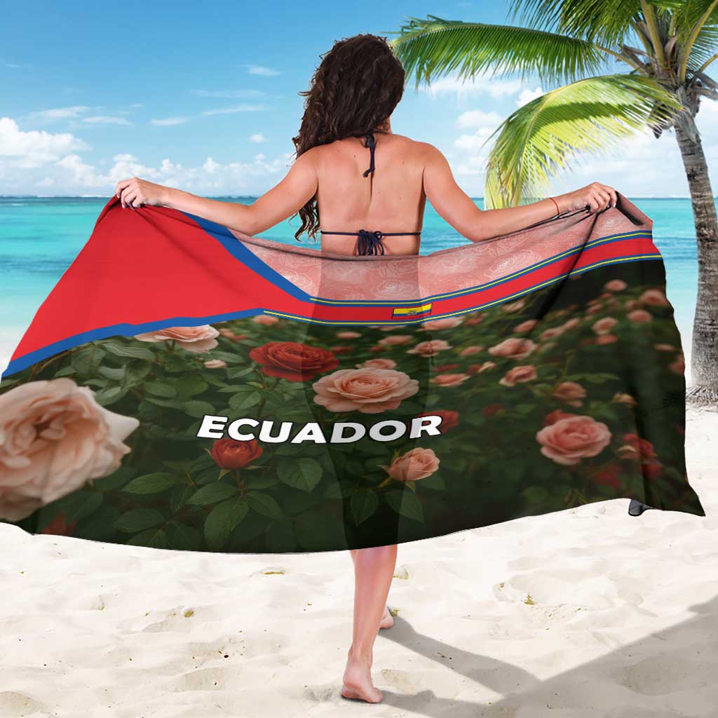 Ecuador Sarong with Rose Garden and Floral Texture Design - Wonder Print Shop