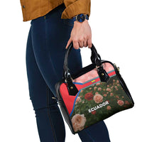 Ecuador Shoulder Handbag with Rose Garden and Floral Texture Design - Wonder Print Shop