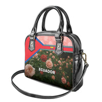 Ecuador Shoulder Handbag with Rose Garden and Floral Texture Design - Wonder Print Shop