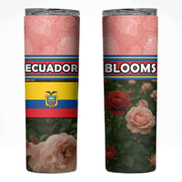Ecuador Skinny Tumbler with Rose Garden and Floral Texture Design - Wonder Print Shop