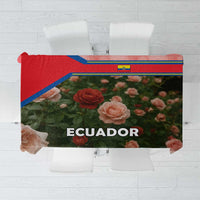 Ecuador Tablecloth with Rose Garden and Floral Texture Design - Wonder Print Shop