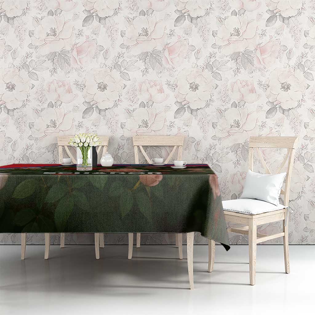 Ecuador Tablecloth with Rose Garden and Floral Texture Design - Wonder Print Shop
