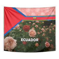 Ecuador Tapestry with Rose Garden and Floral Texture Design - Wonder Print Shop