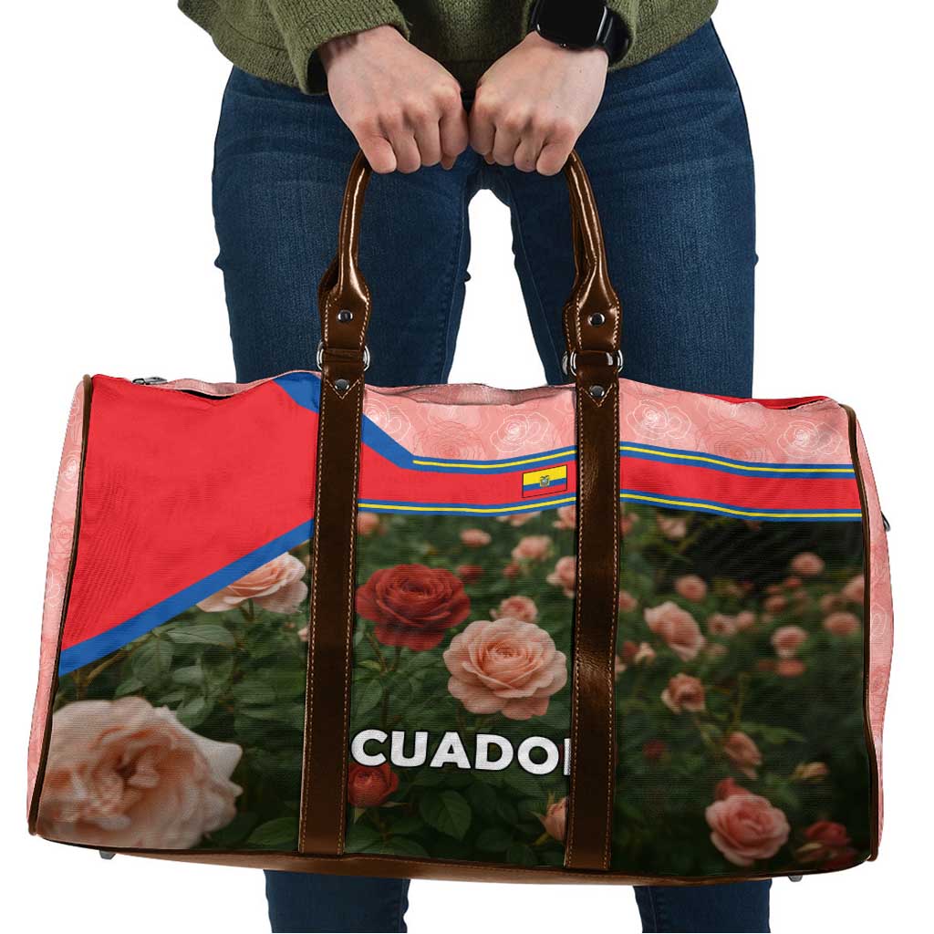 Ecuador Travel Bag with Rose Garden and Floral Texture Design - Wonder Print Shop