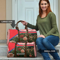 Ecuador Travel Bag with Rose Garden and Floral Texture Design - Wonder Print Shop