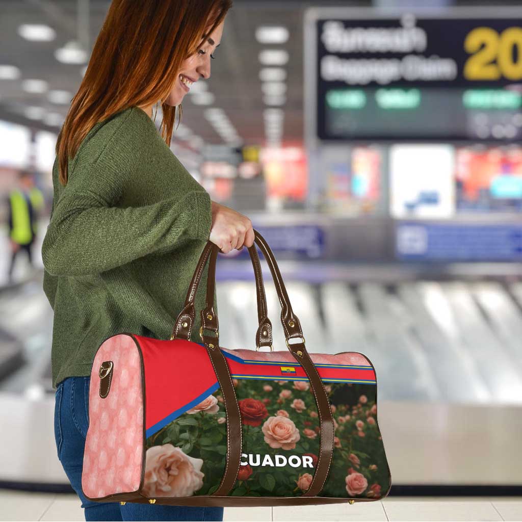 Ecuador Travel Bag with Rose Garden and Floral Texture Design - Wonder Print Shop