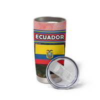 Ecuador Tumbler Cup with Rose Garden and Floral Texture Design - Wonder Print Shop