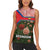 Ecuador Women Sleeveless Polo Shirt with Rose Garden and Floral Texture Design - Wonder Print Shop