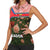 Ecuador Women Sleeveless Polo Shirt with Rose Garden and Floral Texture Design - Wonder Print Shop