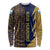 San Marino Long Sleeve Shirt with Baroque Floral and Lightning Stripe Design - Wonder Print Shop