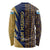 San Marino Long Sleeve Shirt with Baroque Floral and Lightning Stripe Design - Wonder Print Shop