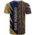 San Marino T Shirt with Baroque Floral and Lightning Stripe Design - Wonder Print Shop