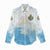 San Marino Women Casual Shirt with Coat of Arms and Paint Splash Dot Design - Wonder Print Shop