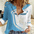 San Marino Women Casual Shirt with Shield Crest and Stitch Panel - Wonder Print Shop