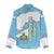 San Marino Women Casual Shirt with Map Outline and Crest Overlay - Wonder Print Shop