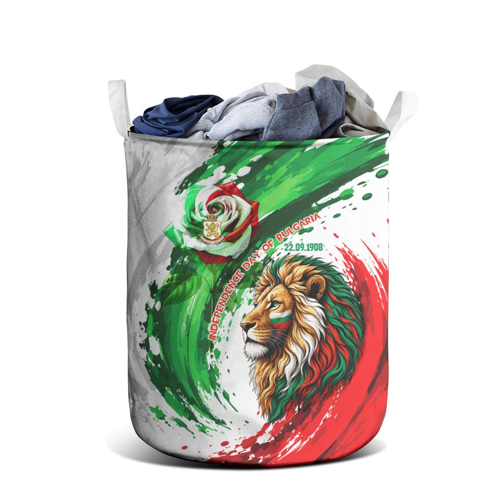 Bulgaria Independence Day Laundry Basket Bulgarian Flag Patriotic Lion National Emblem