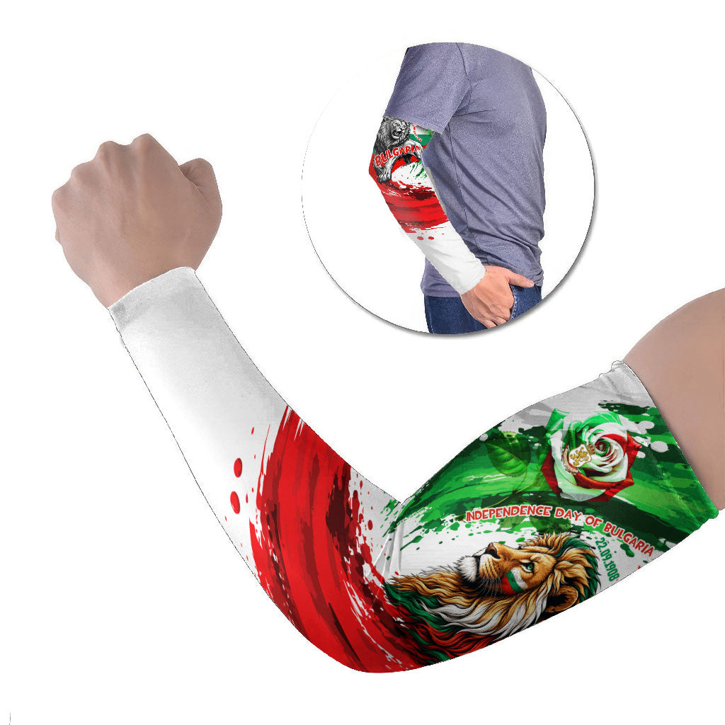 Bulgaria Independence Day Arm Sleeves Bulgarian Flag Patriotic Lion National Emblem