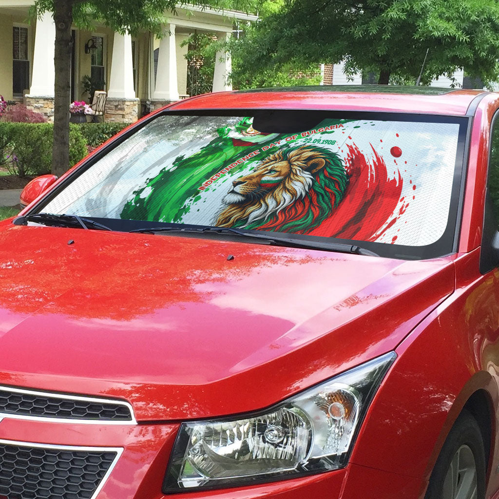 Bulgaria Independence Day Auto Sun Shade Bulgarian Flag Patriotic Lion National Emblem
